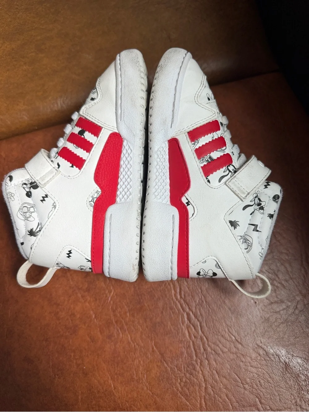 Adidas Disney Forum Mid 360 high top sneakers size 9.5 US unisex kids